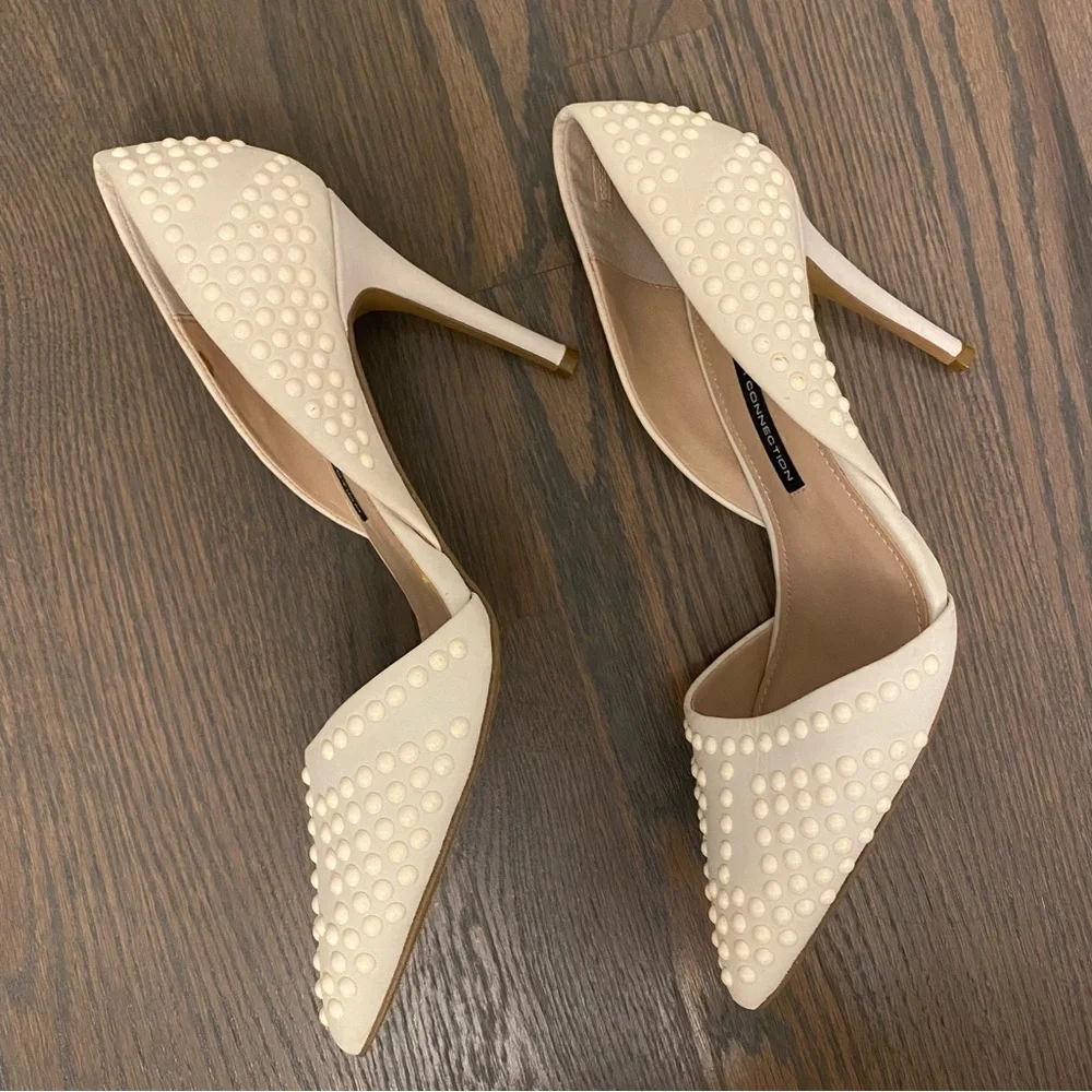 Brand new leather French connection studded d'orsay heel pumps 👠 10 / 41 - Picture 2 of 6